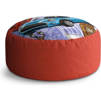 Sablio Taburet Circle Mini sedan Londýn: 38x48 cm