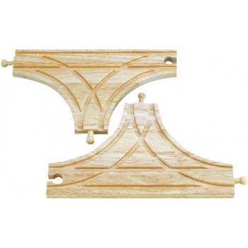 Bigjigs Rail T výhybka drevenej vláčkodráhy 2ks