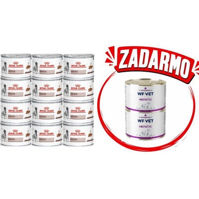 Royal Canin VHN Hepatic 12 x 200 g + WF Vet Hepatic pre psov 2 x 200 g