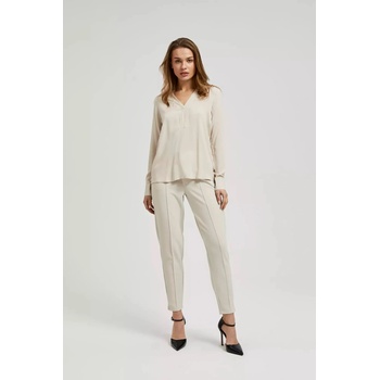 Moodo Гладка риза с дълъг ръкав бежова Moodo Moodo | Bezhov | ЖЕНИ | 42