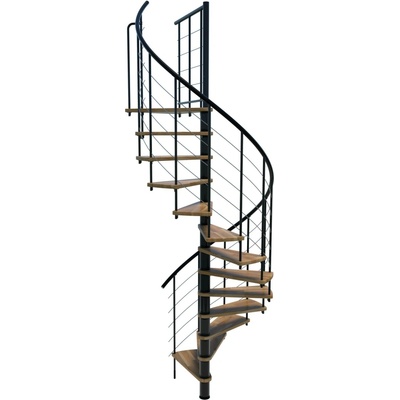 Minka STAIRS Kombinované točité schodiště Venezia Smart dub/černá pr. 160 cm