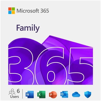 Microsoft M365 Family Subscription FY25H2 Online Product Key License 1 License Eurozone Downloadable Click to Run ESD NR 1 Year (EP2-36894)