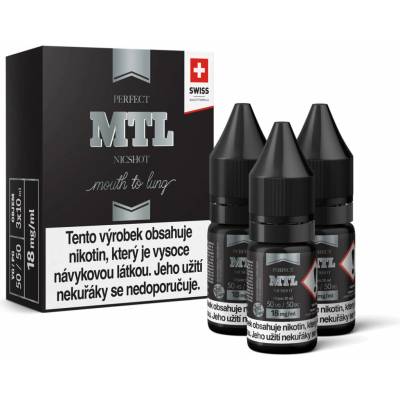 JustVape MTL NicShot 50VG/50PG 3 x 10 ml 18 mg