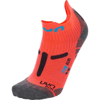 UYN dámske ponožky RUN 2IN SOCKS Coral Fluo/Anthracite