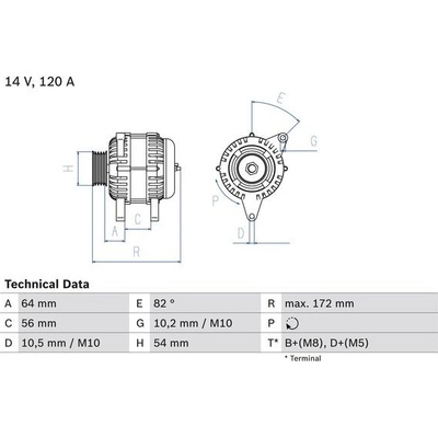 Alternátor BOSCH 0 986 046 140