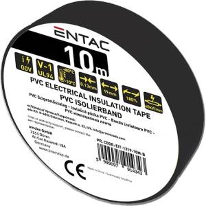 Entac Изолационна лента ENTAC 19mmx10m черна EIT-1319-10M-B (EIT-1319-10M-B)