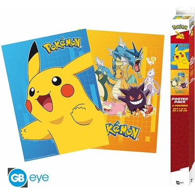 POKEMON - Set 2 Posters Chibi 52x38 - Colourful Characters, GBYDCO049
