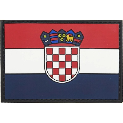 Gumová nášivka 101 Inc vlajka Chorvátsko - farebná