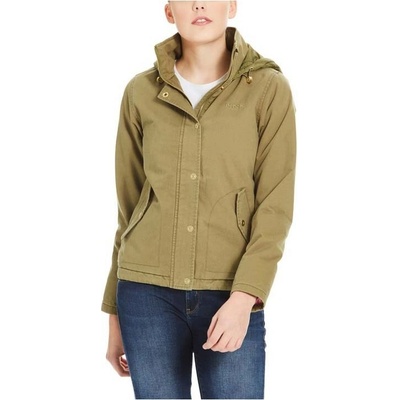 Bench Cotton Jacket With Quilted Hood Dark Green
