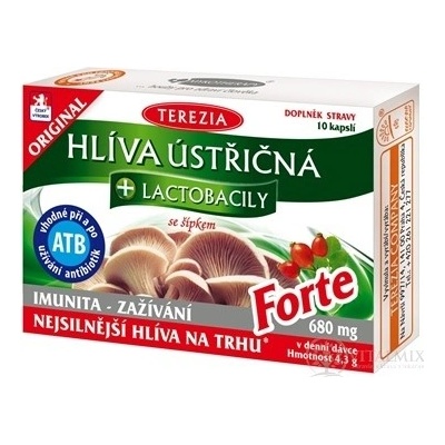 Terezia Hlíva Ústřičná + Laktobacily se šipkami Forte 10 kapslí