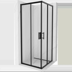 Mexen Rio квадратна душ кабина 80 x 80 см, прозрачна, черна - 860-080-080-70-00 (860-080-080-70-00)