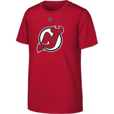 Outerstuff Jack Hughes #86 New Jersey Devils NHL Flat Name & Number Short Sleeve Cotton