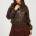 Brave Soul BS Womens Vintage Finish Faux Leather Bomber with Collar - Vntge Dk Brown