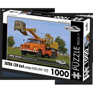 Retro cars - Puzzle TRUCK č. 11 Tatra 138 6x6 autobager D-032a (1959-1972) - 1 000 piese