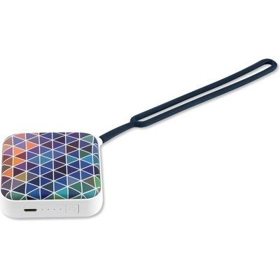 4smarts Hand Warmer 2000 mAh Mosaic Design - джобна външна батерия с фенер и нагревател за ръце (бял)