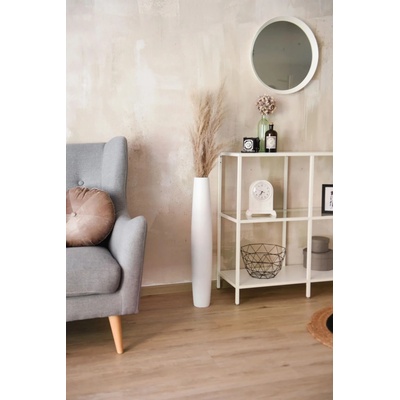 Vysoká váza ISONDRA, sklolaminát, výška 80 cm, biela