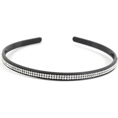 Čelenka do vlasů se štrasovými kamínky černá – Zboží Mobilmania