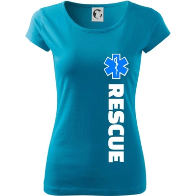 Rescue pre záchranárov Pure dámske tričko Svetlý tyrkys