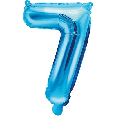 PARTYDECO Foliová číslice 7 modrá 35cm