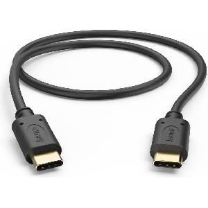 Hama Кабел за зареждане, usb-c - usb-c, 0, 5 м, черен (hama-201706) - cybertrade