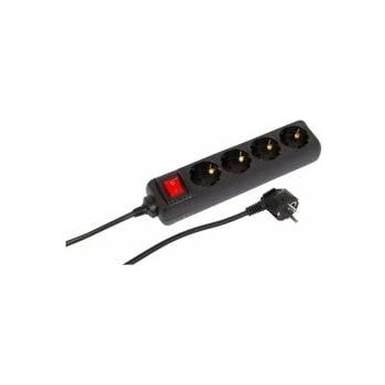 MicroConnect 4-way Schuko Socket on/off switch 3M Black