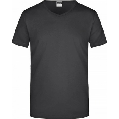 James Nicholson pánské slim-fit tričko do véčka černá – Hledejceny.cz