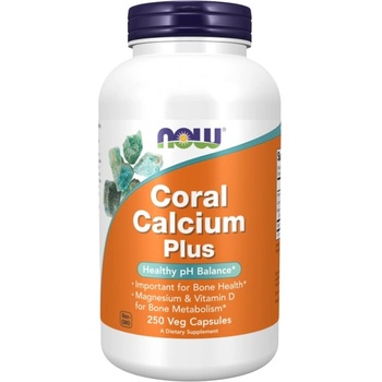 NOW Coral Calcium Plus | with Calcium, Magnesium & Vitamin D [250 капсули]