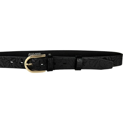 Penny Belts Dámský kožený opasek 30-303-V2-63 černý