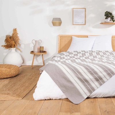 Douceur d'intérieur přehoz na postel Žakárový pruhovaný ABBY 220 x 240 cm