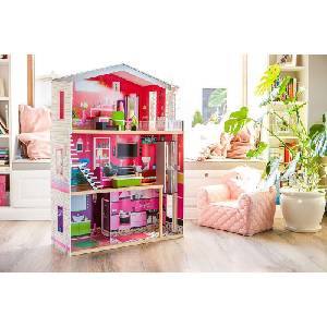 ECOTOYS Дървена къща за кукли - Malibu (4118)