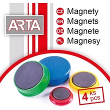 Arta Magnety průměr 40mm červené 4ks