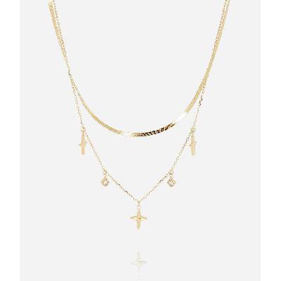 ZAG Bijoux Dvojitý náhrdelník s hviezdičkami SNX27719-01WHT
