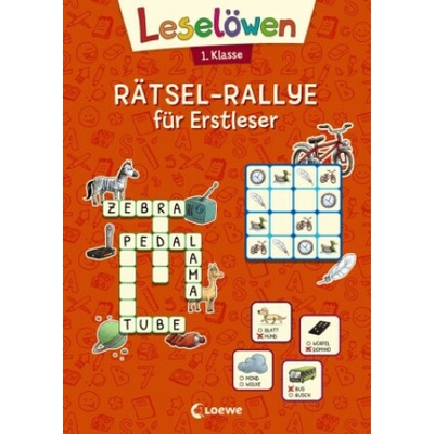 Leselöwen Rätsel-Rallye für Erstleser - 1. Klasse (Orange)