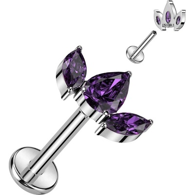 S4U Piercing do brady labreta TITAN (fialová) TIT1277-A