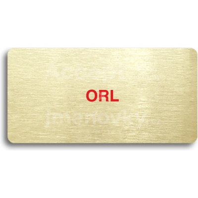 ACCEPT Piktogram ORL - zlatá tabulka - barevný tisk bez rámečku