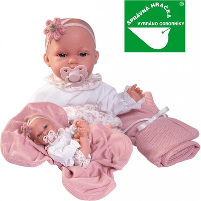 Antonio Juan 70358 TONETA realistická miminko se speciální pohybovou funkcí a měkkým látkovým tělem 34 cm