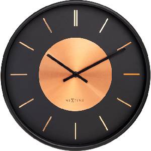 NeXtime Стенен часовник Retro II черно-меден (3535CO)