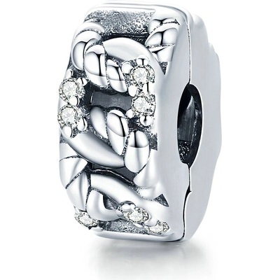 P&J Jewellery Stříbrný klip Třpytivý provaz SB92