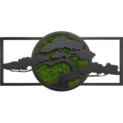 Green Deco Mechový obraz Bonsai, 50 × 100 cm OB-22671
