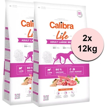 Calibra Dog Life Adult Large Breed Lamb 2 x 12 kg