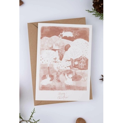 Be Nice vánoční přání - Merry Christmas pink