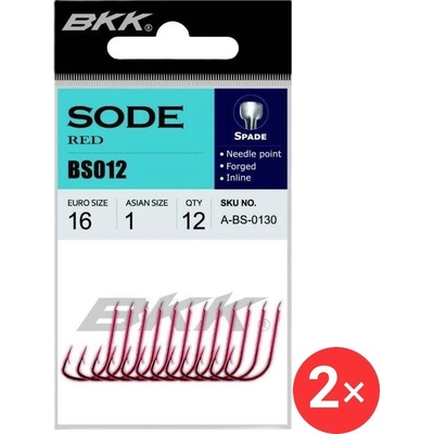 BKK Háček SODE RED Diamond Vel. 10 2 × 12 ks