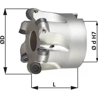Nástrčná fréza Z5 vnitřní chlazení D52x22mm pro typ RD