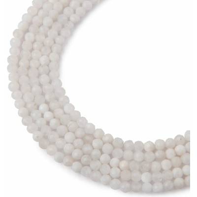 Koráliky z minerálu Mesačný kameň 3mm brúsené - 54 cm