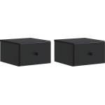 vidaXL Спален шкаф с монтаж на стена 2 бр. Черно 34, 5 x 33 x 20 см (899108)