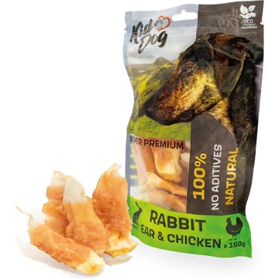 KIDDOG SUPER PREMIUM 100% kuracie prsia na králičom uchu 150 g