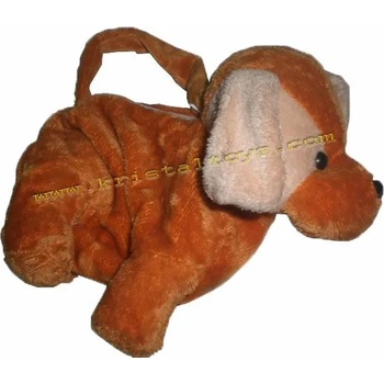 Image 1 of Плюшена чанта с форма на Кученце тъмно кафяво, за радост на малките деца