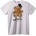 NOONEBRAND Тениска Предупреждение мечока - 2XL, White