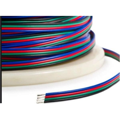 Kabel AKB-Poland čtyřžilový pro LED RGB pásky 1 m 4x0,50 mm2