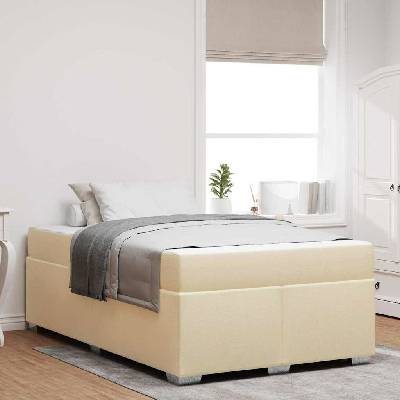 zahrada-XL 3399178 Rám postele Krémová textil